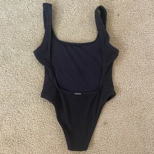 Billabong Black Textured One-Piece Swimsuit XS